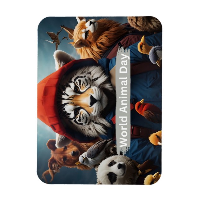 Magnet Flexible Journée mondiale des animaux (Vertical)