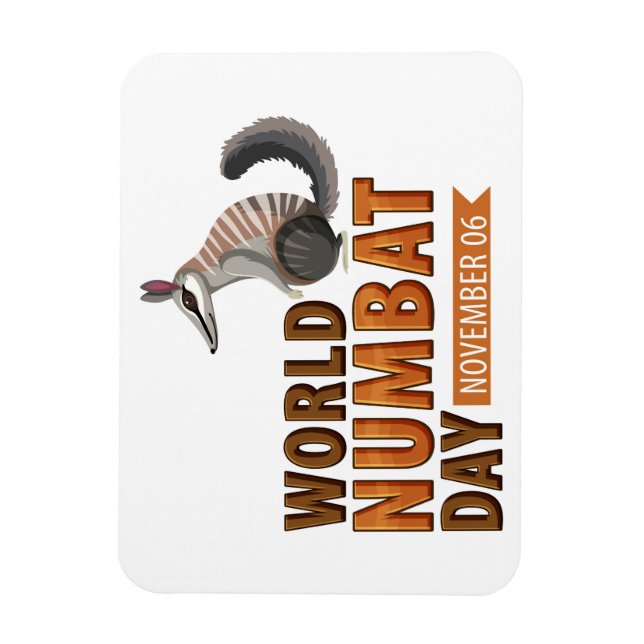 Magnet Flexible Journée Mondiale du Numbat (Vertical)