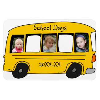 Magnet Flexible Jours scolaires Bus scolaire jaune Photo