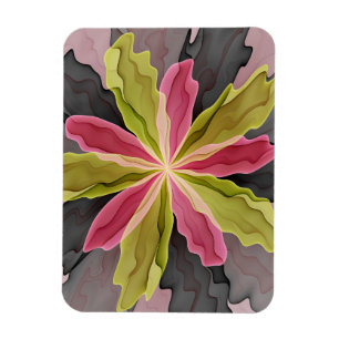 Magnet Flexible Joy, Vert rose Anthracite Imaginaire Fleur Fractal