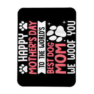 Magnet Flexible Joyeuse Fête des Mères Au Monde Meilleure Maman De