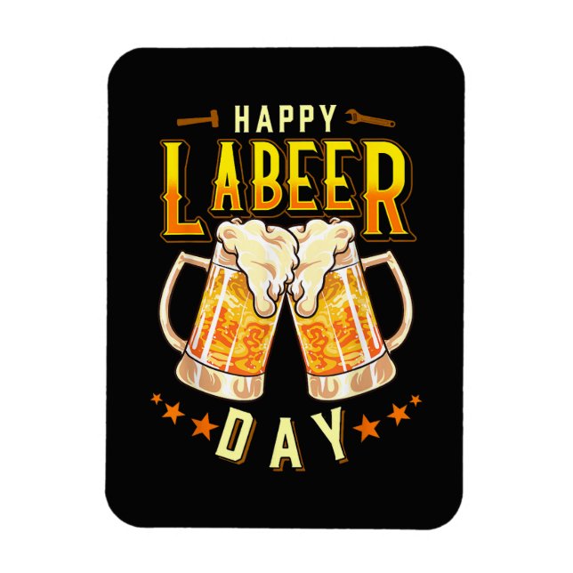 Magnet Flexible Joyeuse fête du Labeer drôle de fête du Travail (Vertical)
