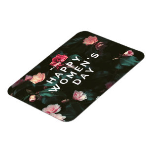 Magnet Flexible Joyeuse fête féminine fleurie