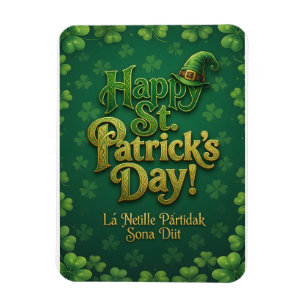 Magnet Flexible Joyeuse Saint-Patrick Celtique Chapeau de Leprecha