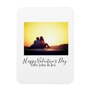 Magnet Flexible Joyeuse Saint-Valentin amour ajouter nom photo sim