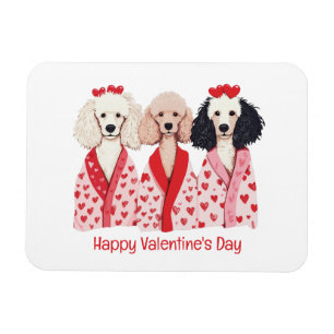 Magnet Flexible Joyeuse Saint-Valentin Chiens Caniches Standards