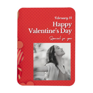 Magnet Flexible Joyeuse Saint-Valentin Photo personnalisée Cœurs r