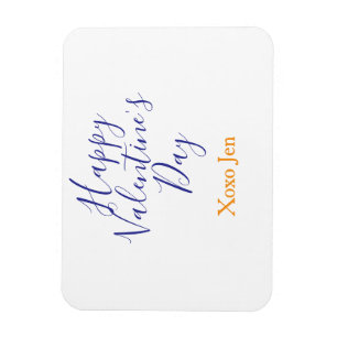 Magnet Flexible Joyeuse Saint-Valentin rose violet xoxo amour nom