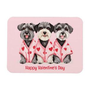 Magnet Flexible Joyeuse Saint-Valentin Schnauzer Dogs