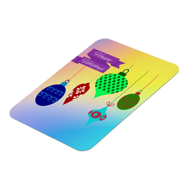 Magnet Flexible Joyeuses fêtes et ornements suspendus (Côté Gauche)