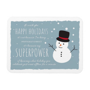 Magnet Flexible Joyeuses fêtes Politiquement correct Superpuis