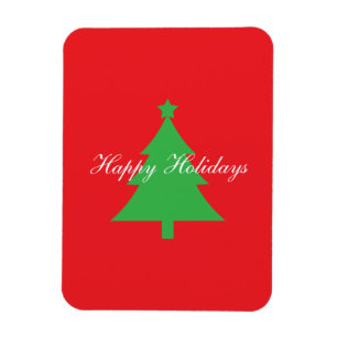 Magnet Flexible Joyeuses Fêtes Rouge Clair Noël Nouvel An