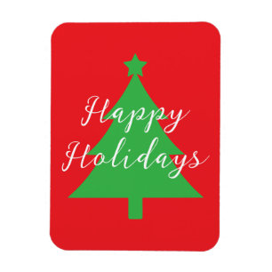 Magnet Flexible Joyeuses Fêtes Rouge Clair Noël Nouvel An