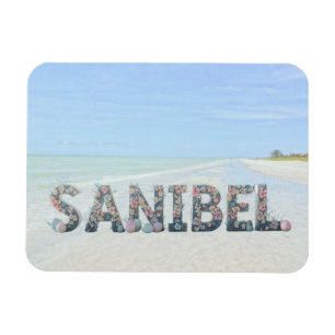 Magnet Flexible Joyeuses Pâques de Sanibel Island Floride Plage
