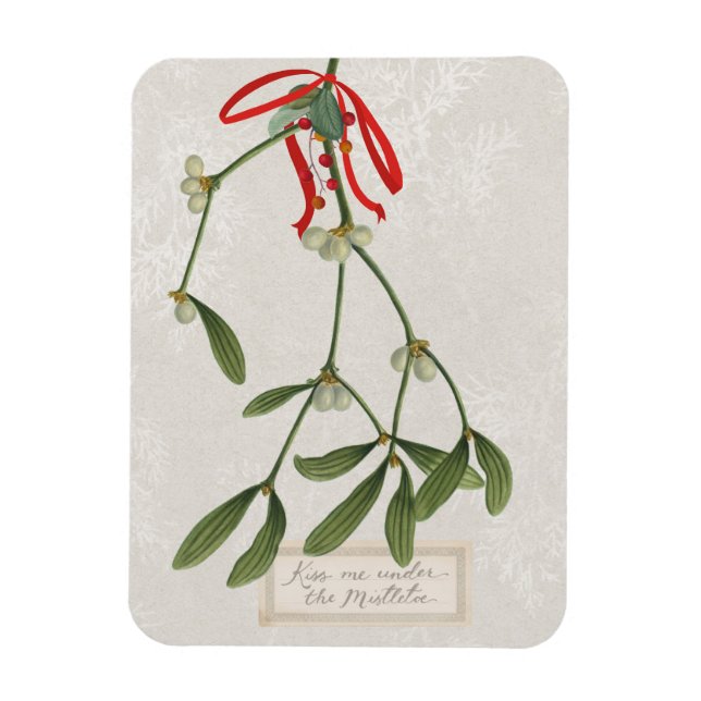 Magnet Flexible Joyeuses Tidings | Embrasse-Moi Sous La Mistletoe (Vertical)