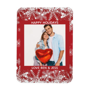 Magnet Flexible Joyeuses vacances Photo et message de Noël