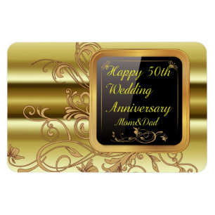 Magnet Flexible Joyeux 50e anniversaire de MariageAimant photo fle