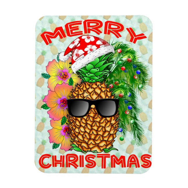 Magnet Flexible Joyeux ananas Christams (Vertical)