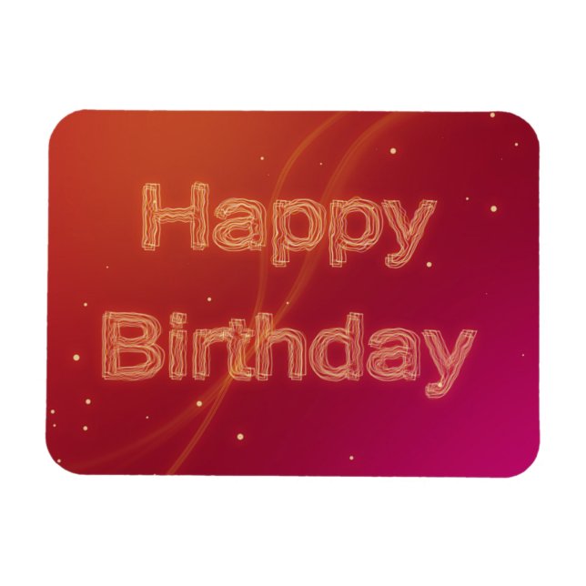 Magnet Flexible Joyeux anniversaire Abstrait - Aimant flexible (Horizontal)