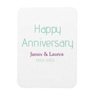 Magnet Flexible Joyeux anniversaire de mariage nom date année simp