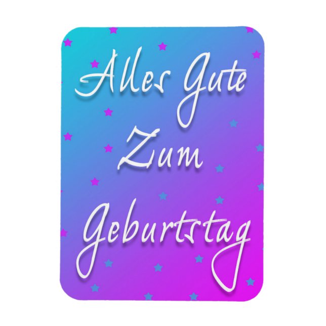 Magnet Flexible Joyeux Anniversaire En Allemand Flexible Photo Mag (Vertical)