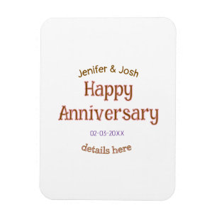 Magnet Flexible Joyeux anniversaire nom détails rose doré tendance