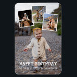 Magnet Flexible Joyeux anniversaire papa photo Collage<br><div class="desc">Aimant d'anniversaire imprimé avec quatre de vos propres photos dans un collage. Comme une superposition,  une police de caractère blanc qui dit joyeux anniversaire et,  en dessous,  vous pouvez ajouter qui il est anniversaire. Parfait pour les anniversaires des parents et des grands-parents.</div>