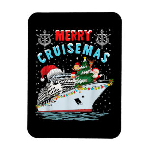 Magnet Flexible Joyeux Cruisemas Bateau de Croisière Noël en Famil