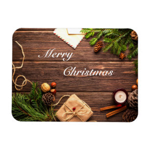 Magnet Flexible Joyeux Design en bois de Noël