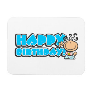 Magnet Flexible Joyeux dessin animé d'anniversaire Premium Flexi M