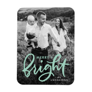 Magnet Flexible Joyeux et brillant Gras de la Monnaie Script Photo
