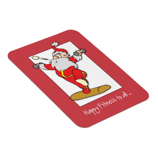 Magnet Flexible Joyeux exercice de remise en forme Noël avec Père  (Côté Droit)