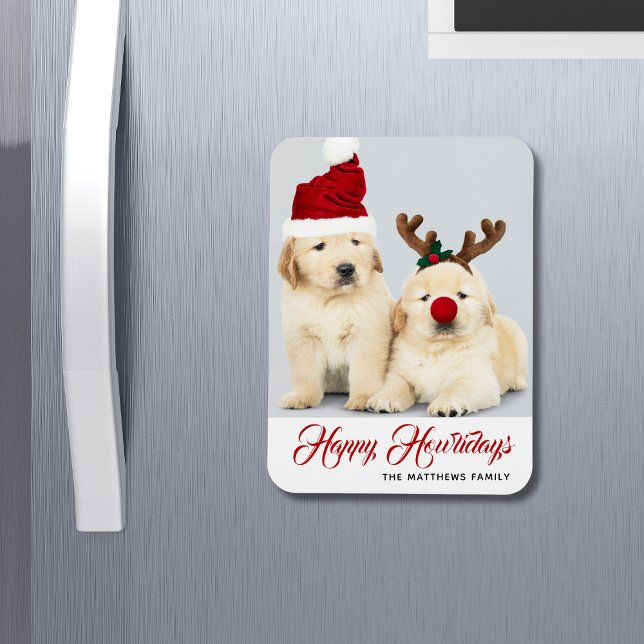 Magnet Flexible Joyeux Howlidays Chien Chien de Noël (Créateur téléchargé)