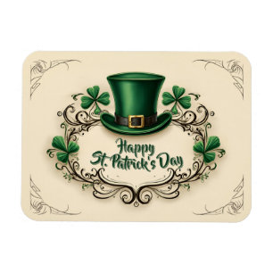 Magnet Flexible Joyeux jour de la Saint-Patrick motif de trèfle