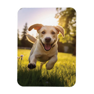 Magnet Flexible Joyeux Labrador Puppy Running
