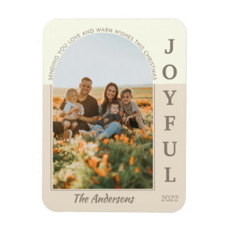 Magnet Flexible Joyeux minimaliste moderne Boho Arch Photo Beige