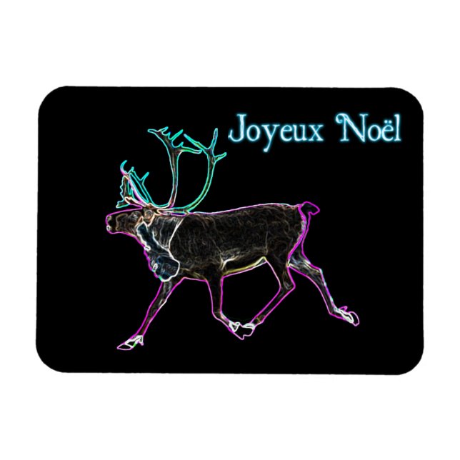 Magnet Flexible Joyeux Noё l - Caribou électrique (Horizontal)