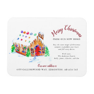 Magnet Flexible Joyeux Noël de notre nouvelle maison Adresse mobil