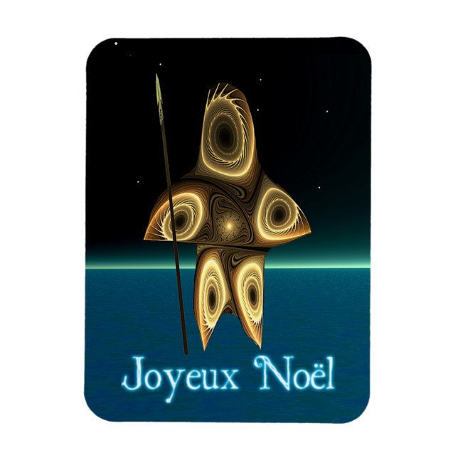 Magnet Flexible Joyeux Noel - Fractal Inuit Hunter (Vertical)