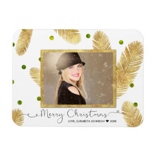 Magnet Flexible Joyeux Noël Gold Parties scintillant Script - Magn