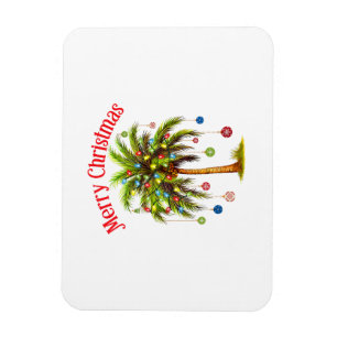 Magnet Flexible Joyeux Noël Palm Tree Light Hawaiian Tropical