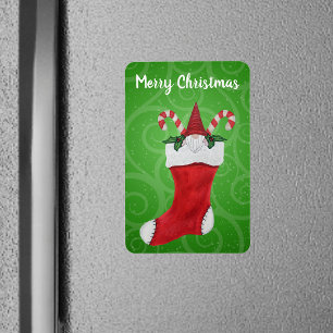 Magnet Flexible Joyeux Noël Petite Gnome Stocker des torrents vert