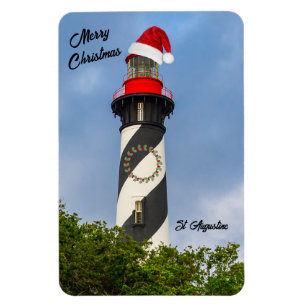 Magnet Flexible Joyeux Noël Phare St Augustine Floride