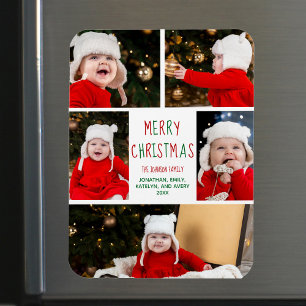 Magnet Flexible Joyeux Noël Photo Collage jolie carte magnétique