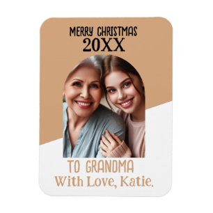 Magnet Flexible Joyeux Noël pour grand-mère souvenir photo personn