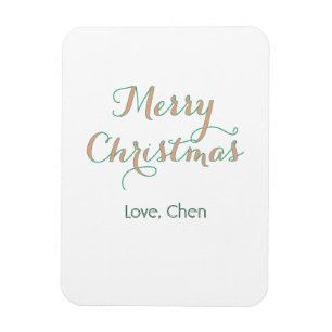 Magnet Flexible joyeux noël rouge vert nom amour stylé moderne