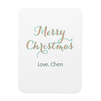 Magnet Flexible joyeux noël rouge vert nom amour stylé moderne