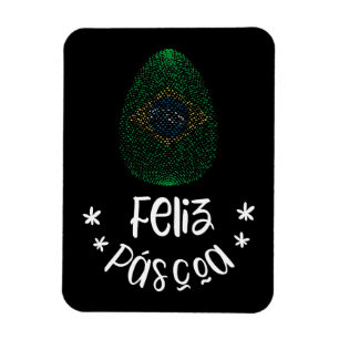 Magnet Flexible Joyeux oeuf de Pâques et de Pâques avec drapeau br
