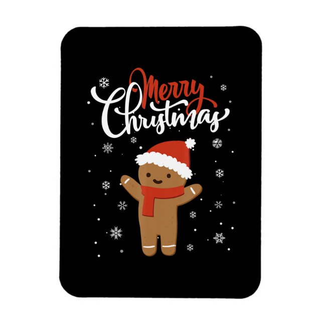 Magnet Flexible Joyeux pain d'épices de Noël | cookie de noël (Vertical)