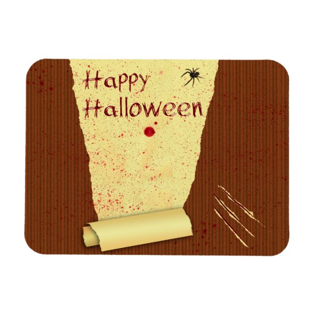 Magnet Flexible Joyeux papier peint Halloween sanglant (Horizontal)